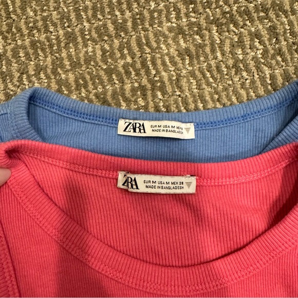 Zara Ribbed Cropped Tanks - Picture 3 of 3
